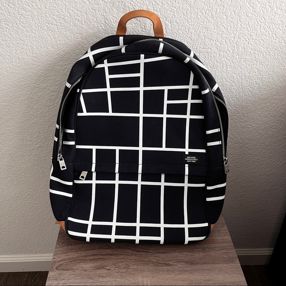Ian Hundley x Jack Spade Washington Square Backpack - Navy/White